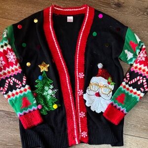 Christmas Red and White Festive Sweater medium